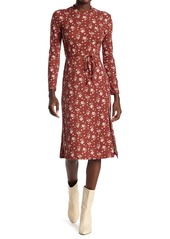 Velvet by Graham & Spencer Long Sleeve Side Slit Midi Dress