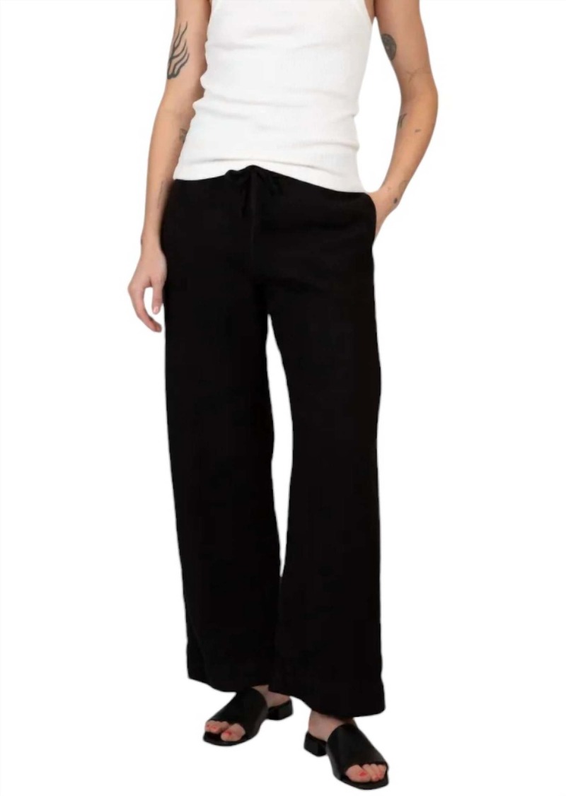 Velvet by Graham & Spencer Gwyneth Linen Pants In Black