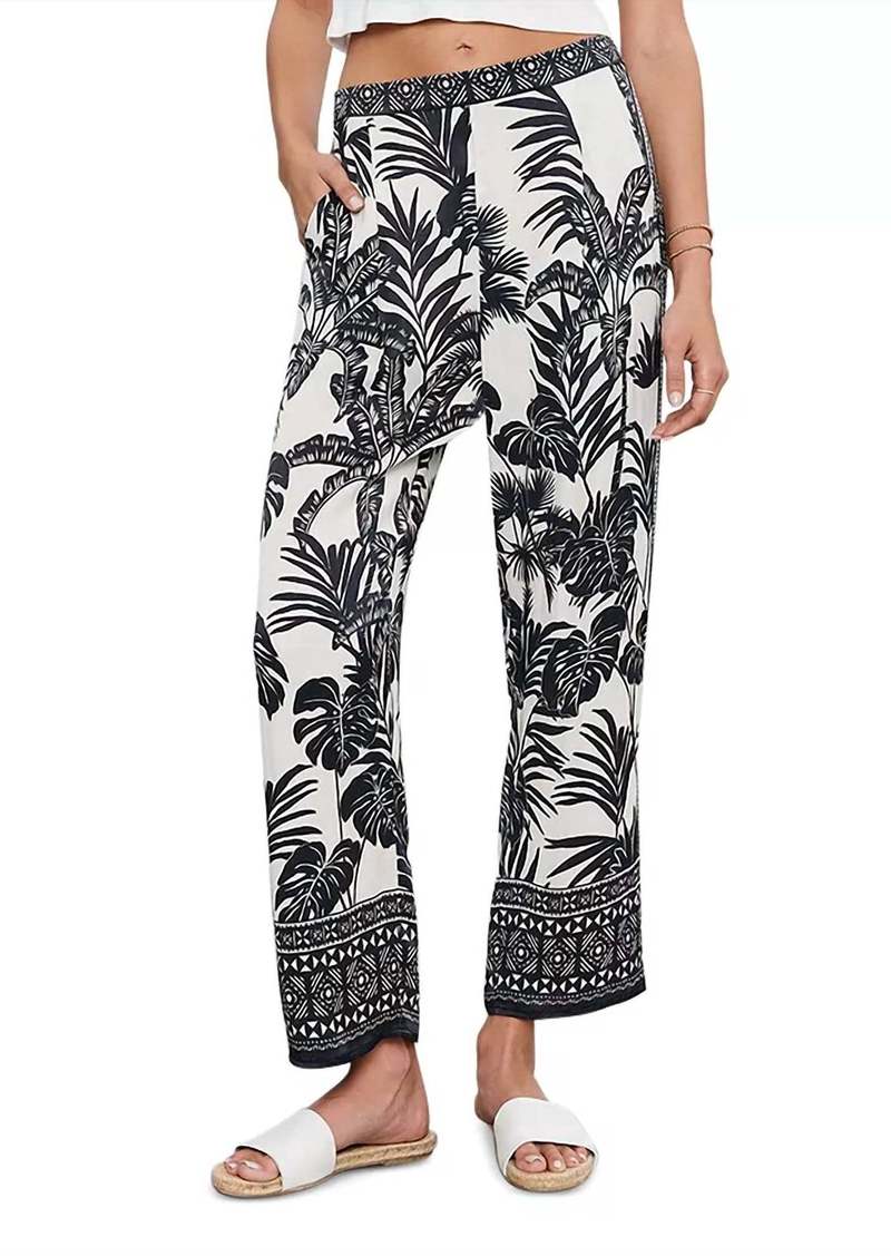 Velvet by Graham & Spencer Iris Printed Pant In Black