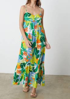 Velvet by Graham & Spencer Kayla Printed Cambric Maxi Dress In Mahalo