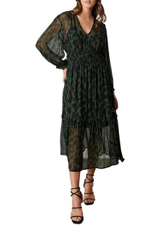 Velvet by Graham & Spencer Kendra Womens Chiffon Printed Shift Dress
