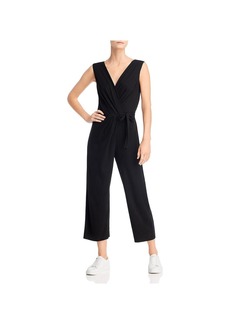 Velvet by Graham & Spencer Micah Womens Tie Front Pleated Jumpsuit