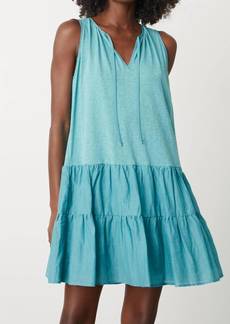 Velvet by Graham & Spencer Paige Tiered Dress In Turquoise