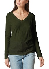 Velvet by Graham & Spencer Blaire Long Sleeve V Neck Tee