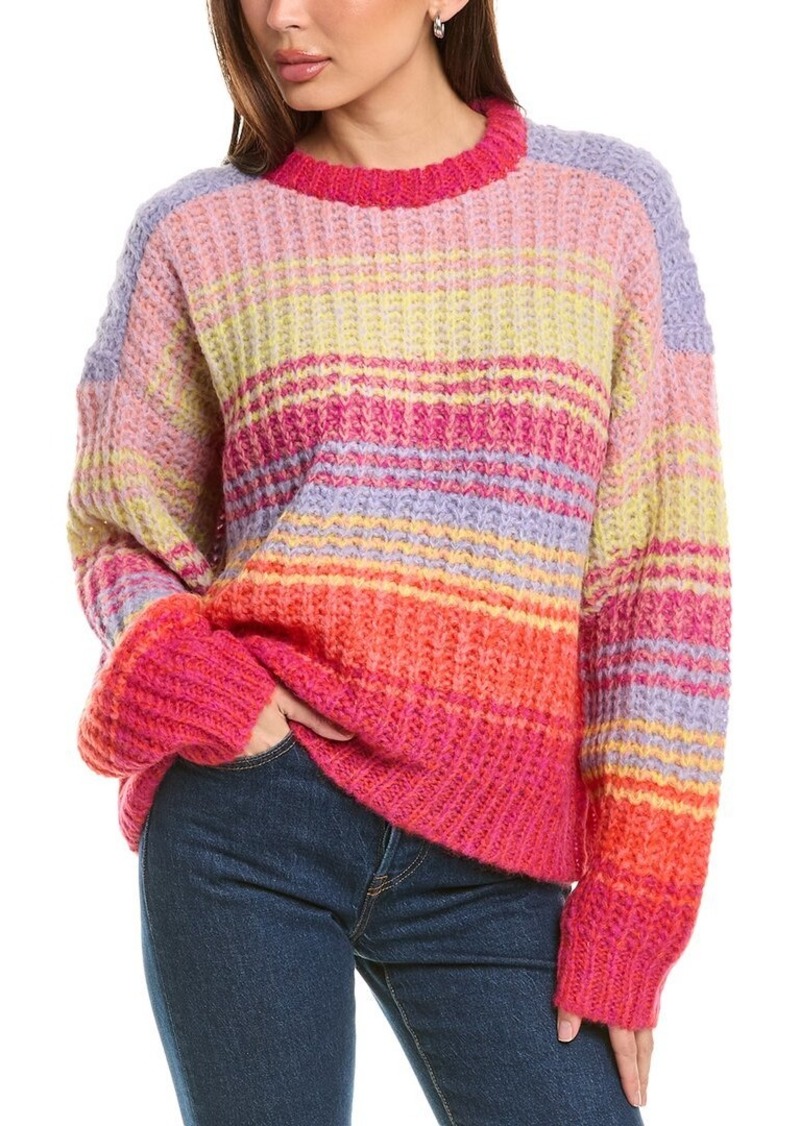 Velvet by Graham & Spencer Brandy Striped Alpaca-Blend Sweater