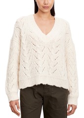 Velvet by Graham & Spencer Cable Knit V Neck Sweater