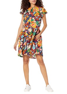 VELVET BY GRAHAM & SPENCER Women's Alexandra Matisse Printed Linen Dress