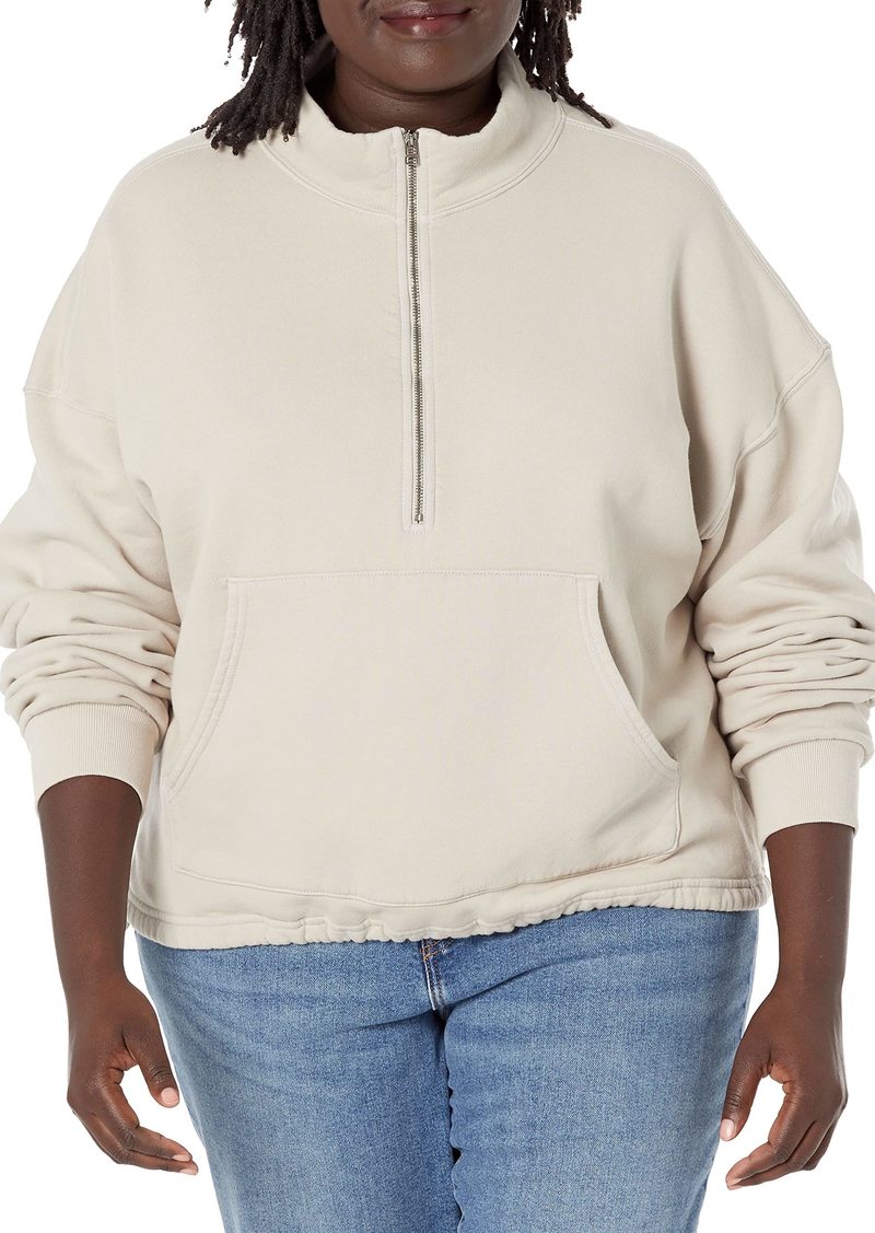 VELVET BY GRAHAM & SPENCER Women's Ali Autumn Fleece Quarter Zip Sweatshirt  S