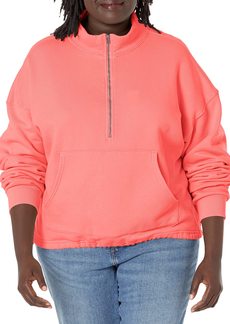 VELVET BY GRAHAM & SPENCER Women's Ali Autumn Fleece Quarter Zip Sweatshirt  XL