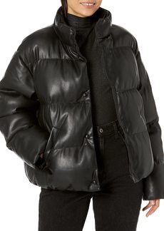 Velvet by Graham & Spencer Womens Ally Faux Leather Puffer Jacket Coat  X-Small-X- US