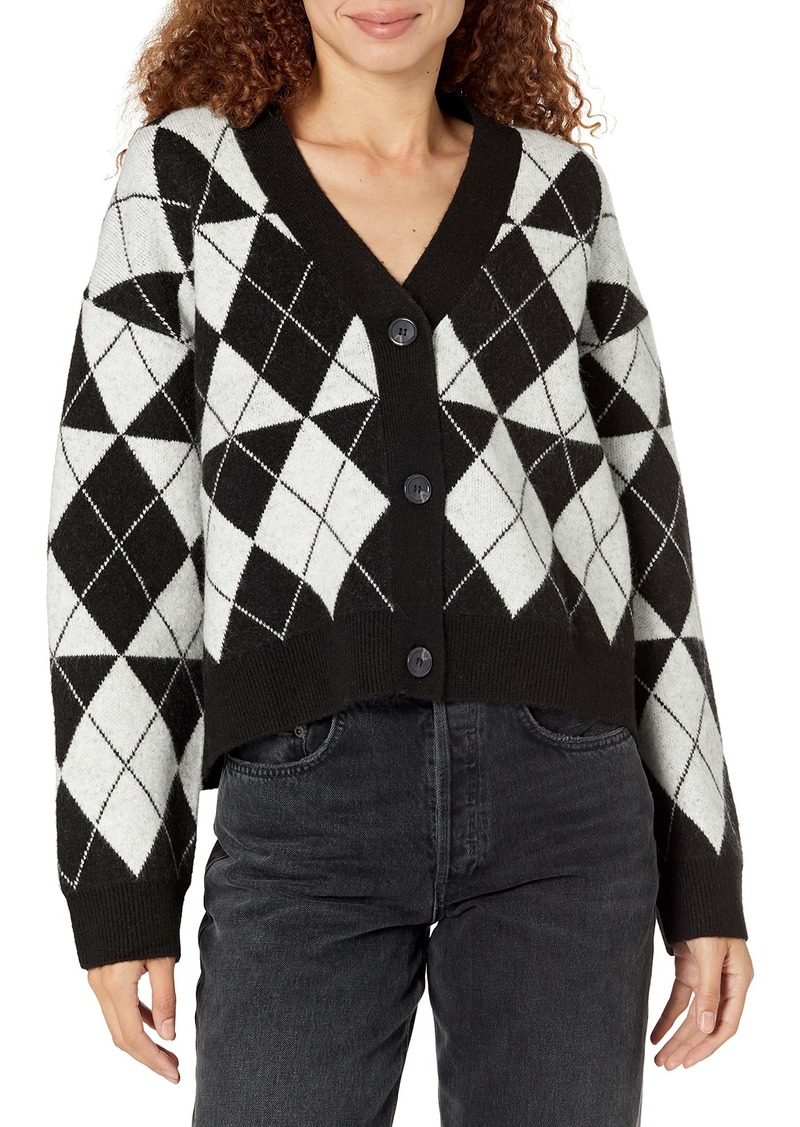 VELVET BY GRAHAM & SPENCER Women's Cristina Argyle Cardigan Sweater