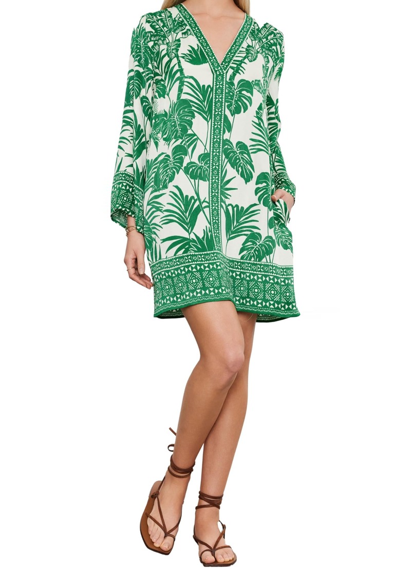 VELVET BY GRAHAM & SPENCER Women's Emella Palm Print Dress