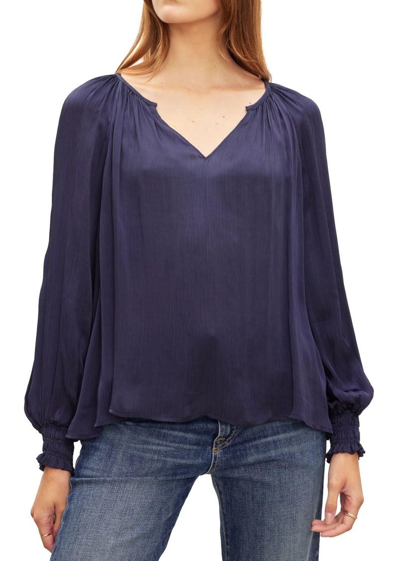 VELVET BY GRAHAM & SPENCER Women's Helen Crinkled Viscose Blouse