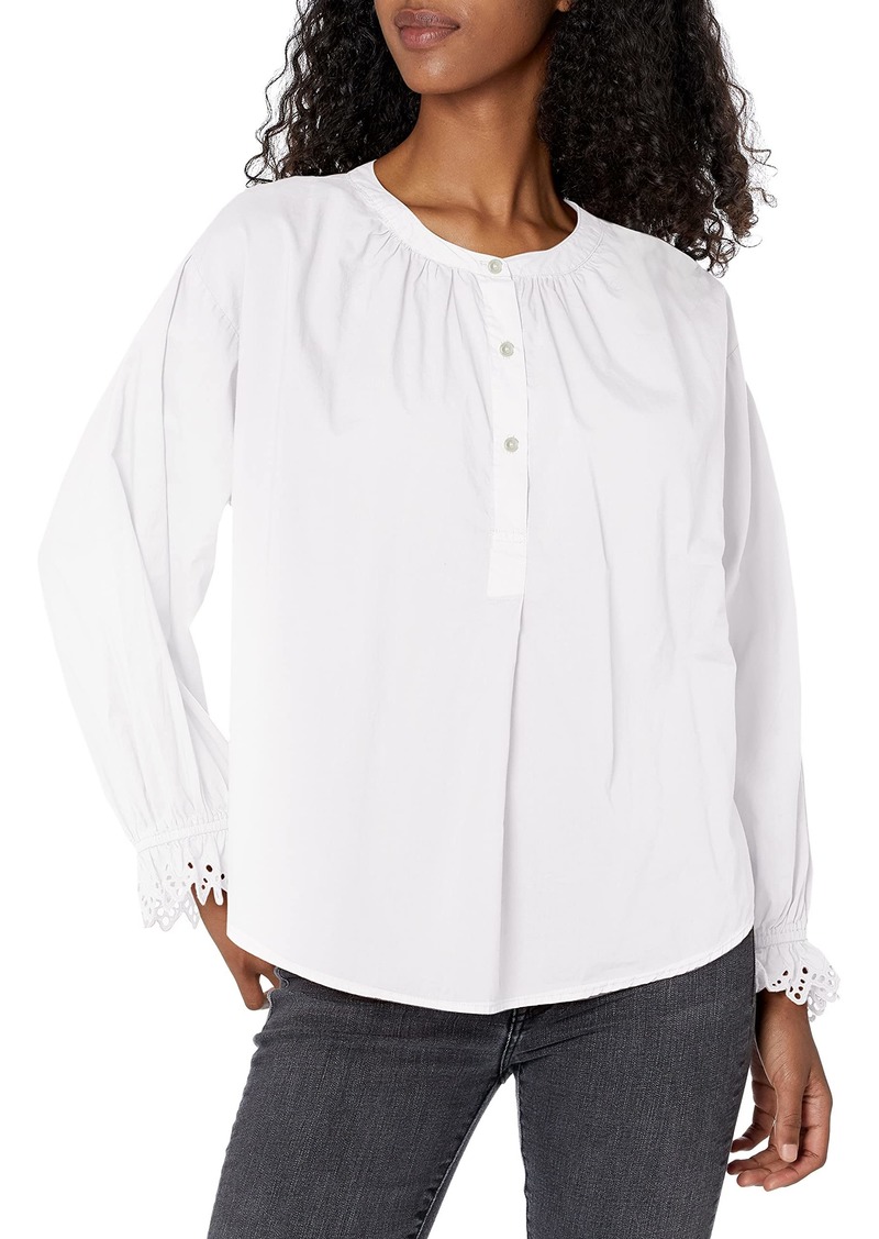 VELVET BY GRAHAM & SPENCER Women's Jacoba Cotton poplin Blouse  XS