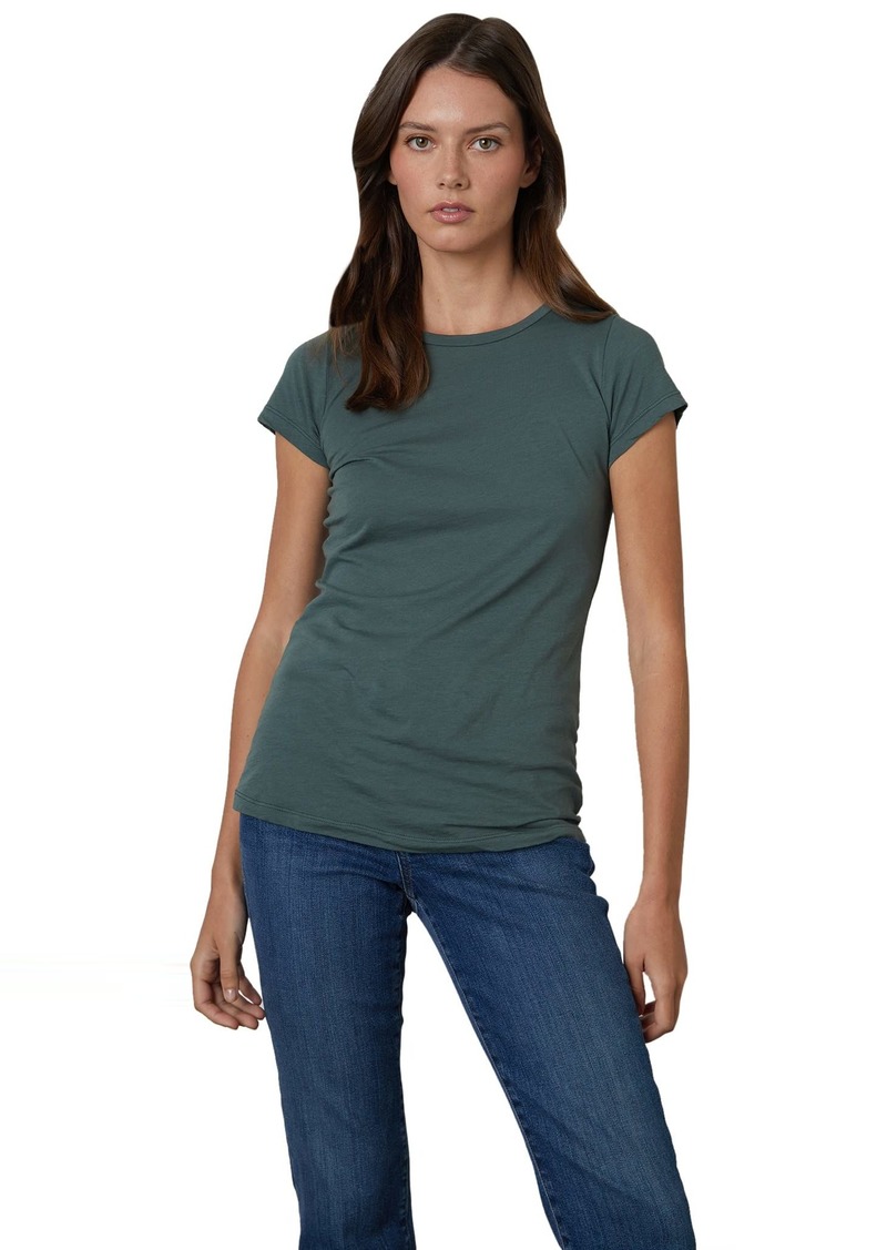 Velvet by Graham & Spencer Women's Jemma Gauzy Whisper Crewneck T-Shirt