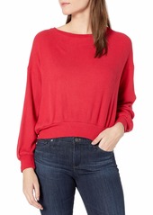 Velvet by Graham & Spencer Women's Jo Blouson Sleeve Pullover red S