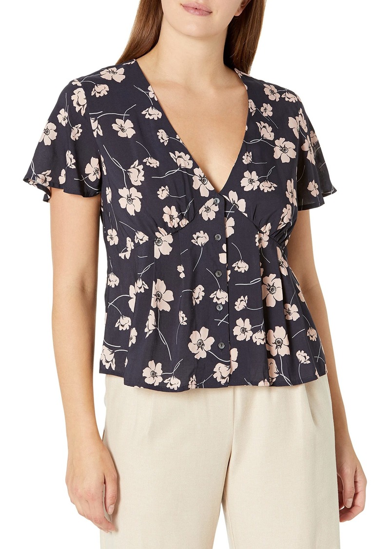 VELVET BY GRAHAM & SPENCER Women's Juliana Printed Challis Blouse  S