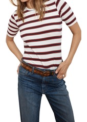 VELVET BY GRAHAM & SPENCER Women's Kay Stripe Knit Shirt  M