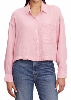 VELVET BY GRAHAM & SPENCER Women's Lana Cotton Gauze Button Up Shirt
