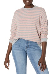 VELVET BY GRAHAM & SPENCER Women's Landry Cozy Stripe top  L