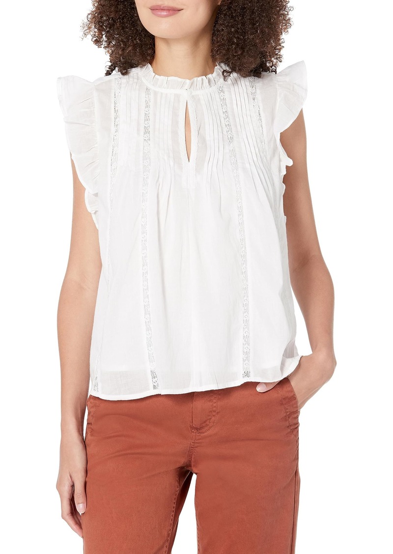 VELVET BY GRAHAM & SPENCER Women's Liana Cotton Lace Blouse