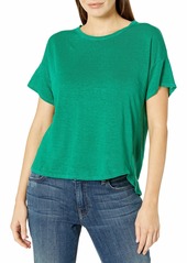 VELVET BY GRAHAM & SPENCER Women's Linen Knit Crop Tee  M