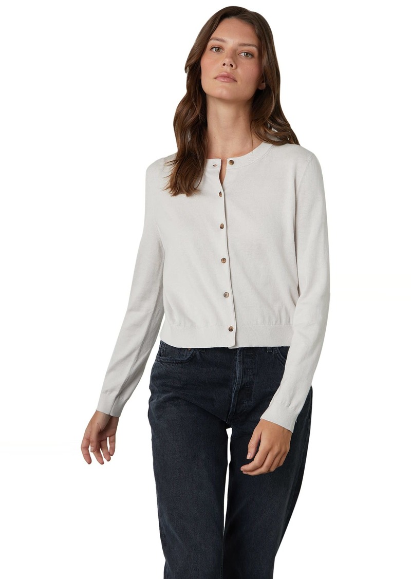 VELVET BY GRAHAM & SPENCER Women's Mandie Lux Cotton Cashmere Cardigan Sweater  S