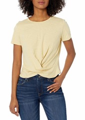 VELVET BY GRAHAM & SPENCER Women's Melli Cotton Slub Twist T-Shirt  L