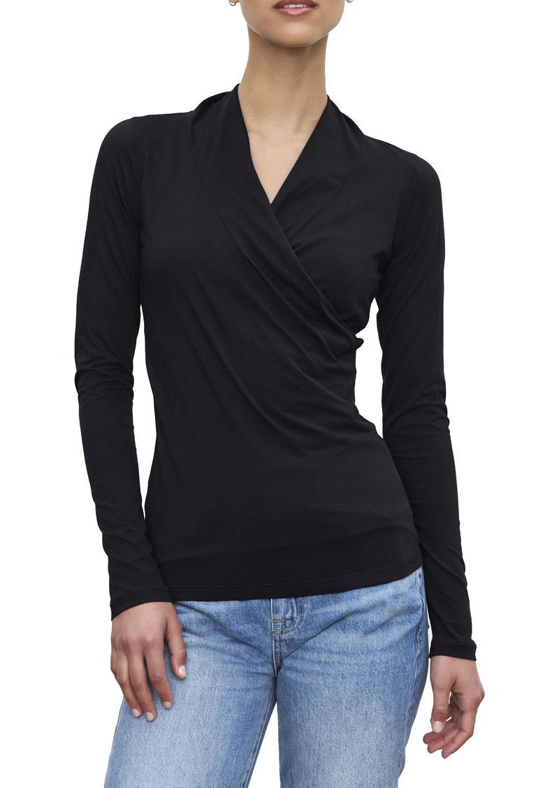 Velvet by Graham & Spencer womens Meri Surplice Top Shirt   US