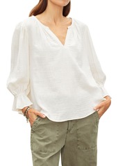 VELVET BY GRAHAM & SPENCER Women's Milly Cotton Gauze Blouse