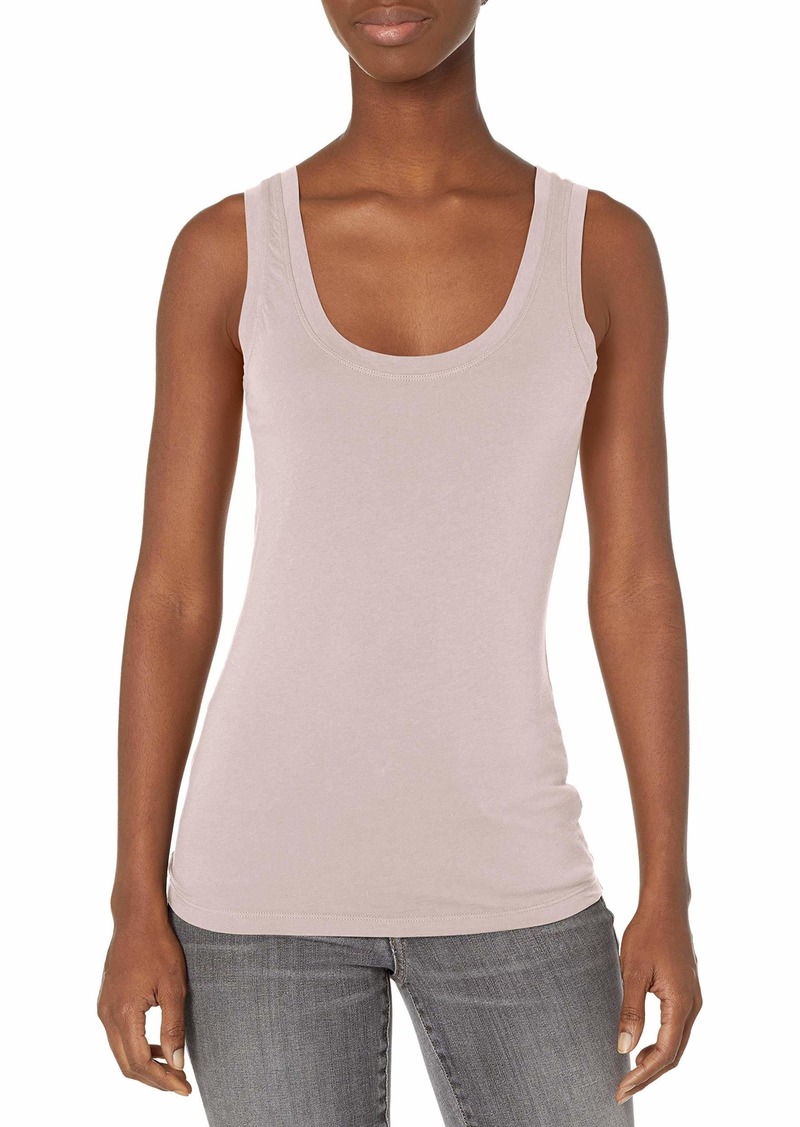 VELVET BY GRAHAM & SPENCER Women's Mossy Gauzy Whisper Classics Scoopneck Tank  L