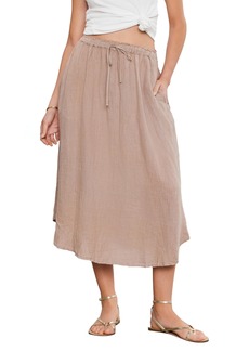 VELVET BY GRAHAM & SPENCER Women's Nemy Woven Linen Skirt