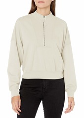 VELVET BY GRAHAM & SPENCER Women's Nilly Zip Mock Neck Pullover  XS