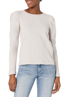 VELVET BY GRAHAM & SPENCER Women's Peggy Soft Fleece Puff Sleeve Sweatshirt  XS