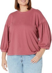 Velvet by Graham & Spencer womens Prudy Sueded Jersey Puff Sleeve Tee T Shirt   US