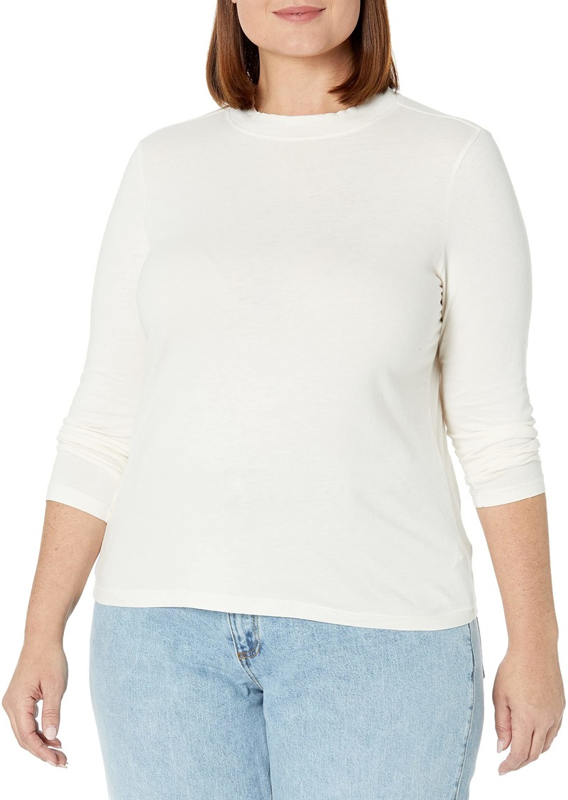 VELVET BY GRAHAM & SPENCER Women's Quinny Sueded Jersey Crewneck Tee  XS