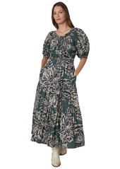 VELVET BY GRAHAM & SPENCER Women's Raya Printed Silk Cotton Voile Ankle Length Dress  XS