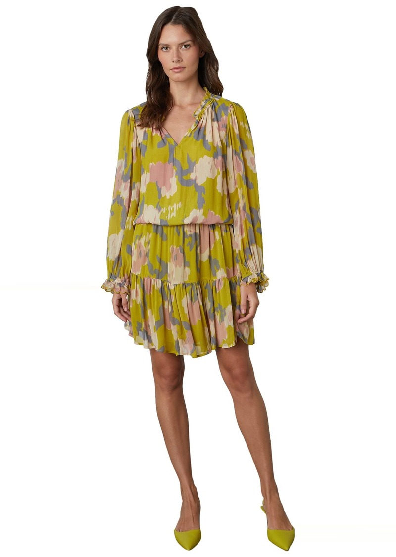 VELVET BY GRAHAM & SPENCER Women's Regina Soho Print Long Sleeve Dress  XL