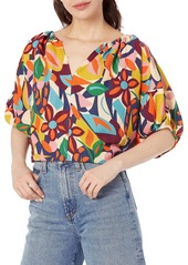 VELVET BY GRAHAM & SPENCER Women's Robin Matisse Printed Linen Top