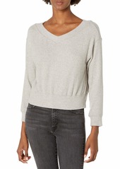 VELVET BY GRAHAM & SPENCER Women's Sloe Cozy Lux V-Neck Longsleeve Top  M