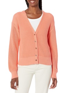 VELVET BY GRAHAM & SPENCER Women's Solange Textured Cotton Cardigan Sweater  XS
