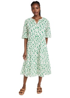 VELVET BY GRAHAM & SPENCER Women's Wendy Ikat Print Tiered Midi Dress  XL