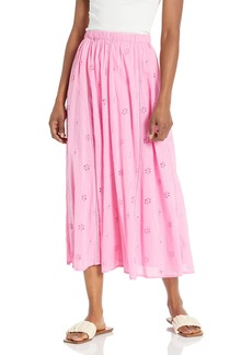 VELVET BY GRAHAM & SPENCER Women's Wynne Cotton Eyelet Ankle Length Skirt  XL