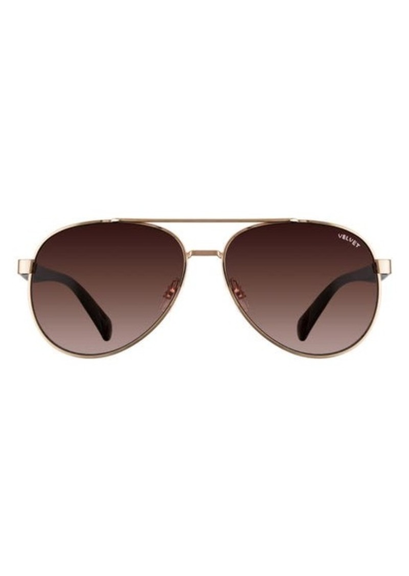 Velvet by Graham & Spencer Velvet Eyewear Bonnie 52mm Gradient Aviator Sunglasses
