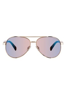 Velvet by Graham & Spencer Velvet Eyewear Bonnie 52mm Gradient Aviator Sunglasses in Rose Gold/tort at Nordstrom