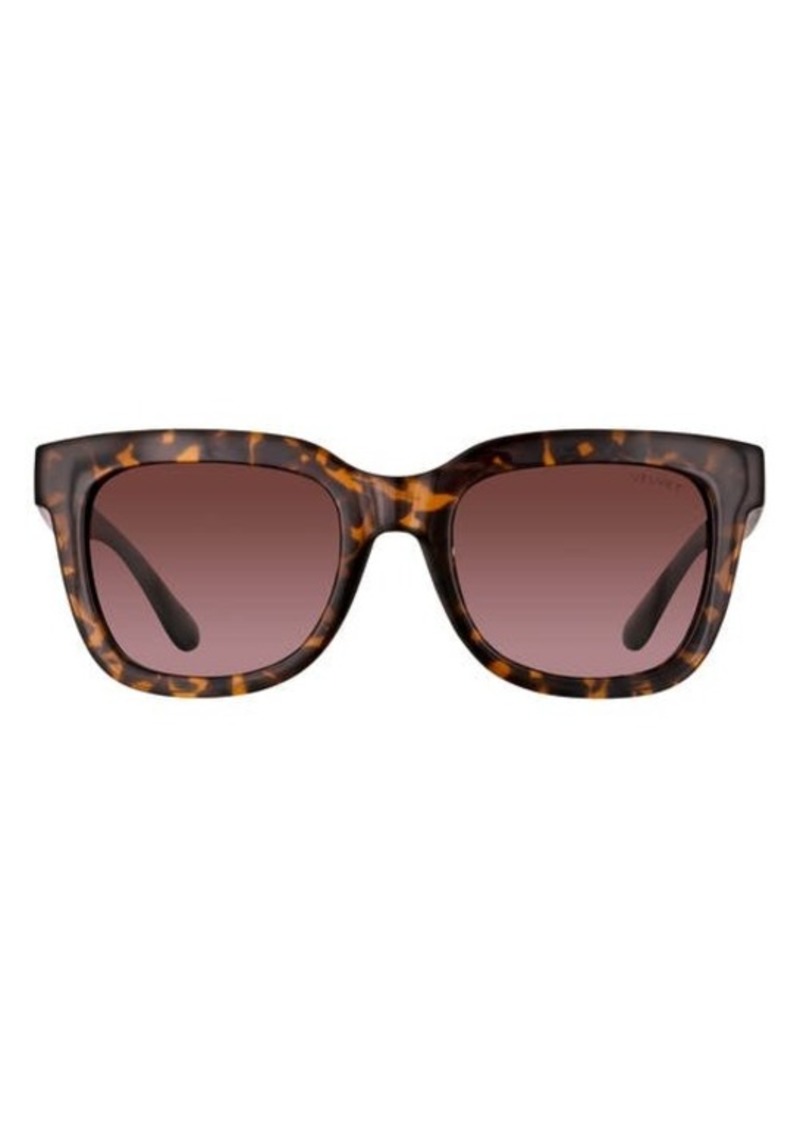Velvet by Graham & Spencer Velvet Eyewear Gracie 56mm Gradient Polarized Round Sunglasses