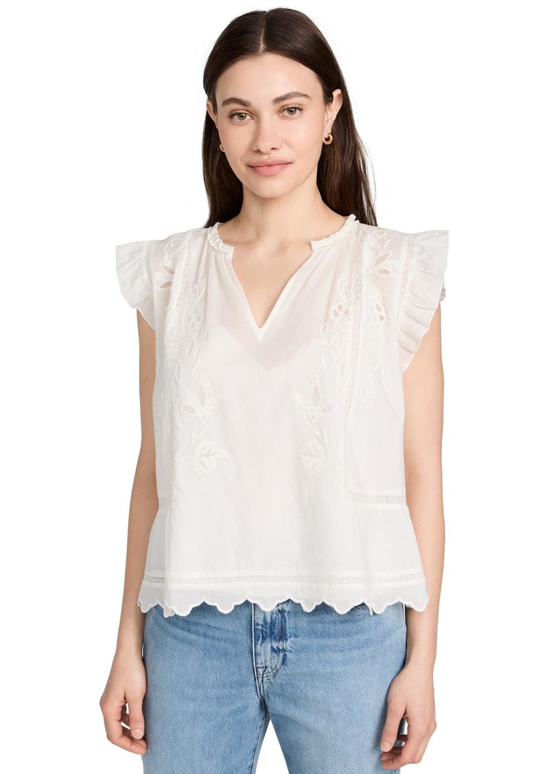 Velvet by Graham & Spencer Velvet Women's Charlene Blouse Off White XL