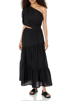 Velvet by Graham & Spencer womens Crista Silk Cotton Voile One Shoulder Casual Dress   US