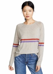 Velvet by Graham & Spencer Velvet Women's Dayton Sweater  Tan Stripe