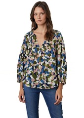 Velvet by Graham & Spencer womens Desta Printed Cotton Long Sleeve Blouse   US